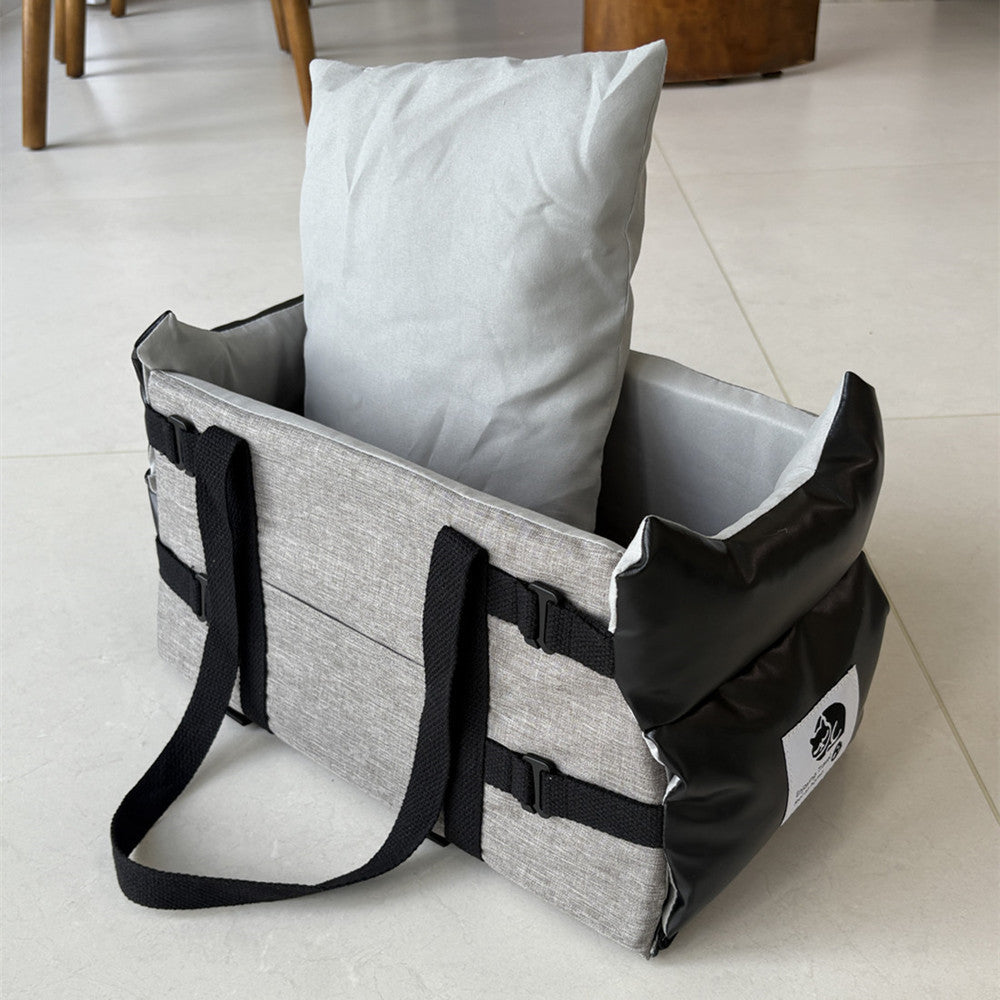 Transform Your Pet's Travel Experience with the Pet Leather Carrier Bed Car Seat Mat